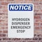 Signmission Hydrogen Dispenser Emergency Stop, 10 in W x Rectangle, Plastic OS-2PACK-NS-P-1014-V-13570 - alternate 3